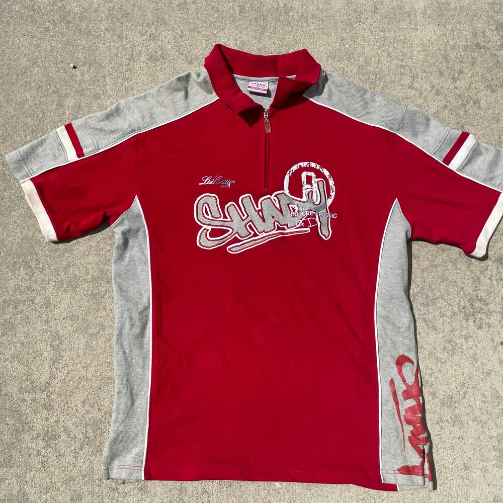 Y2K Eminem Shady Ltd Quarter Zip Shirt Mens 2XL Rap Tee